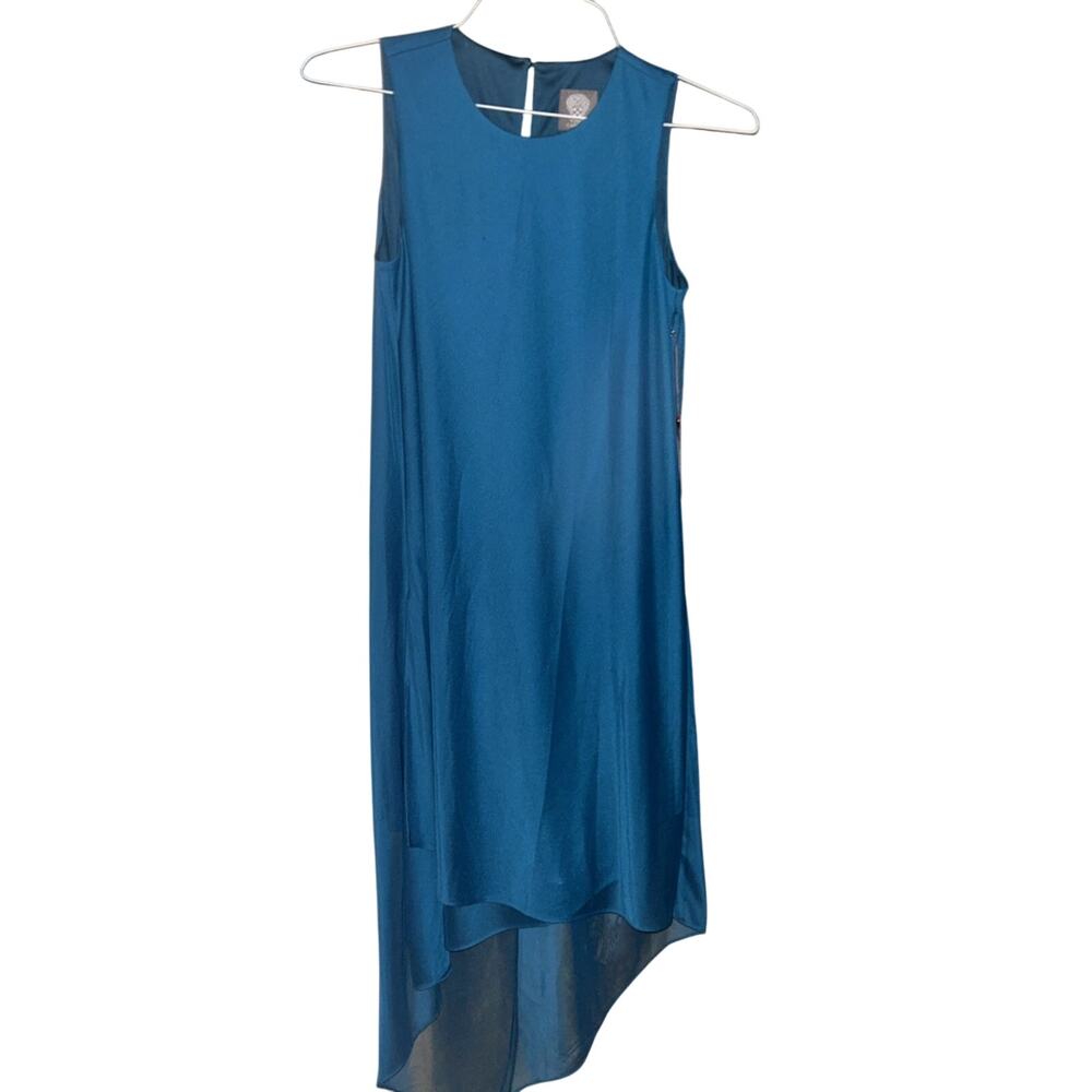 Vince Camuto Teal Asymmetrical Dress Size 0 D16 NWT